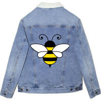 Trending Bee Illustration Unisex Sherpa-lined Denim Jacket | Artistshot