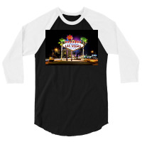 Las Vegas Sign 3/4 Sleeve Shirt | Artistshot