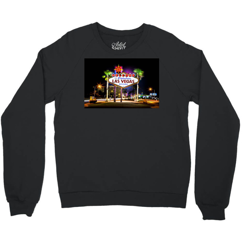 Las Vegas Sign Crewneck Sweatshirt | Artistshot