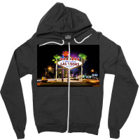 Las Vegas Sign Zipper Hoodie | Artistshot