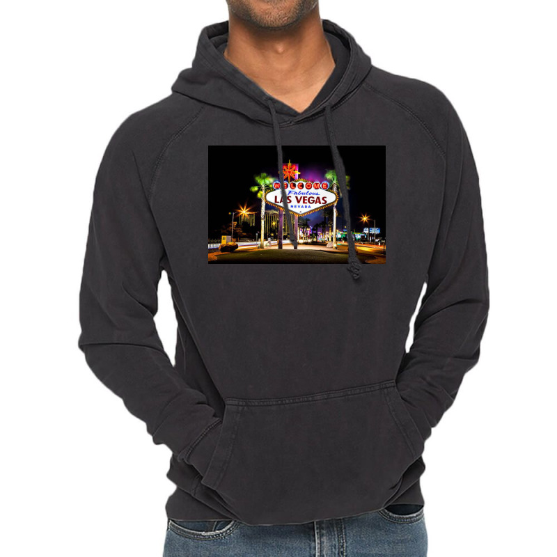 Las Vegas Sign Vintage Hoodie | Artistshot