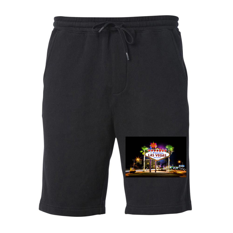 Las Vegas Sign Fleece Short | Artistshot