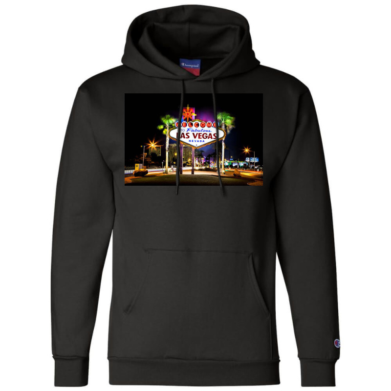 Las Vegas Sign Champion Hoodie | Artistshot