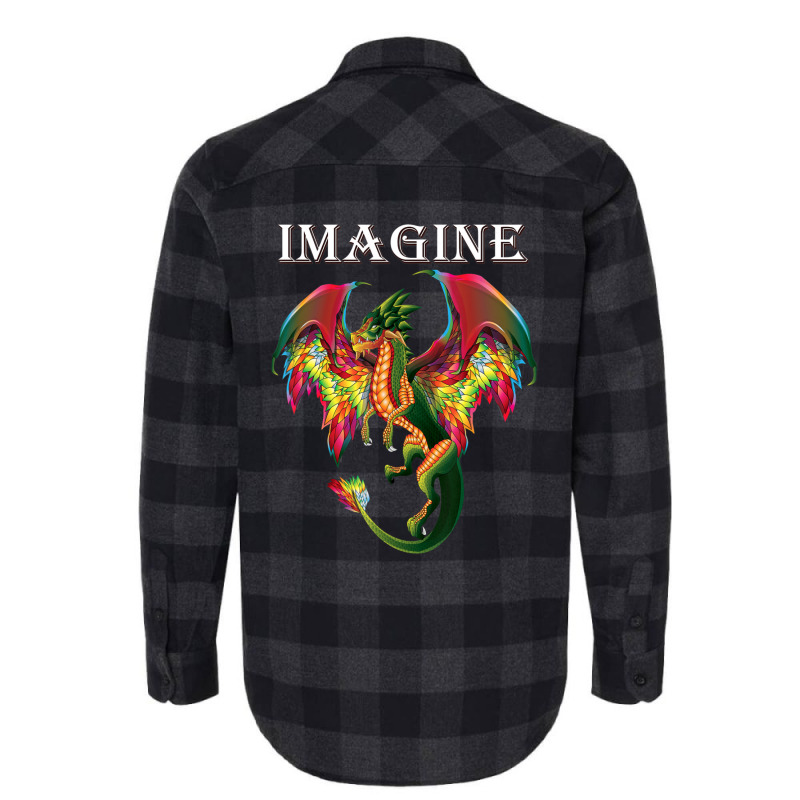 Trending Imagine Being A Dragon Breathing Fire Magical Wings Boys Men Flannel Shirt by behindcedar22 | Artistshot