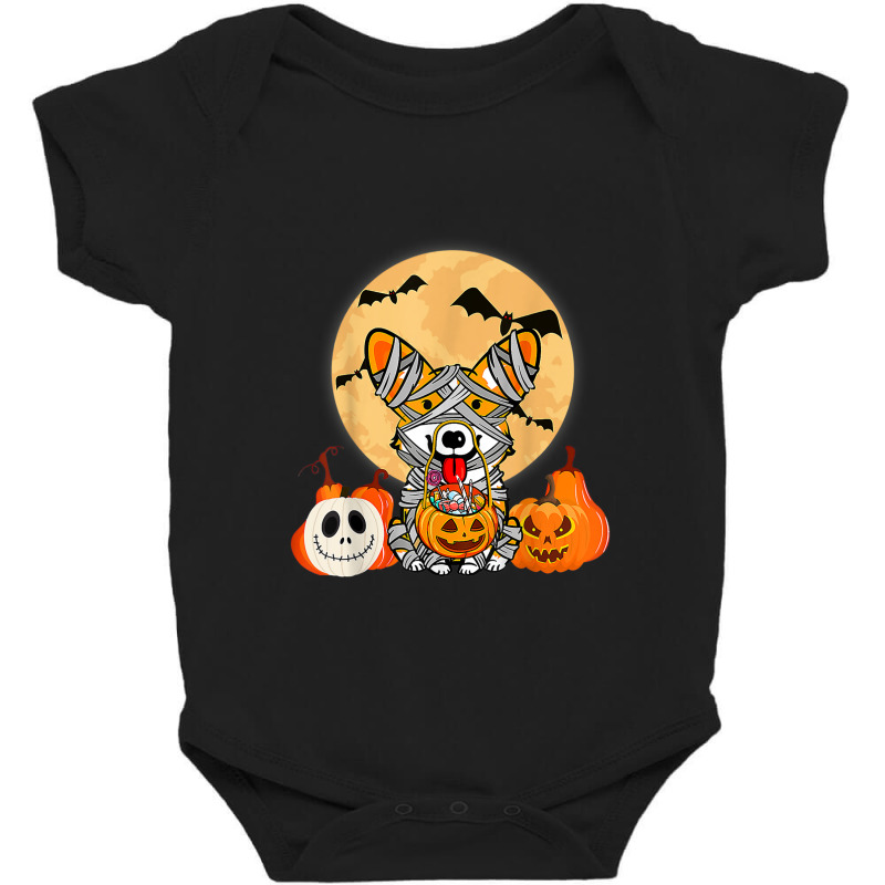 Cute Halloween Costume Welsh Corgi Mummy Dog Lover Design Baby Bodysuit | Artistshot