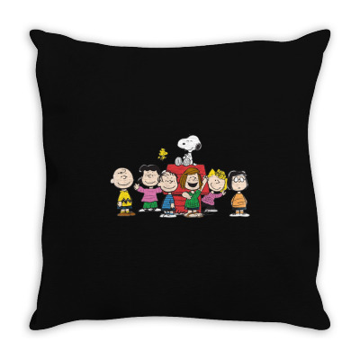 Snoopy Family Throw Pillow Designed By Roxanne
