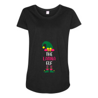 Latina Elf Family Matching Group Christmas Womens Pajama Maternity Scoop Neck T-shirt | Artistshot