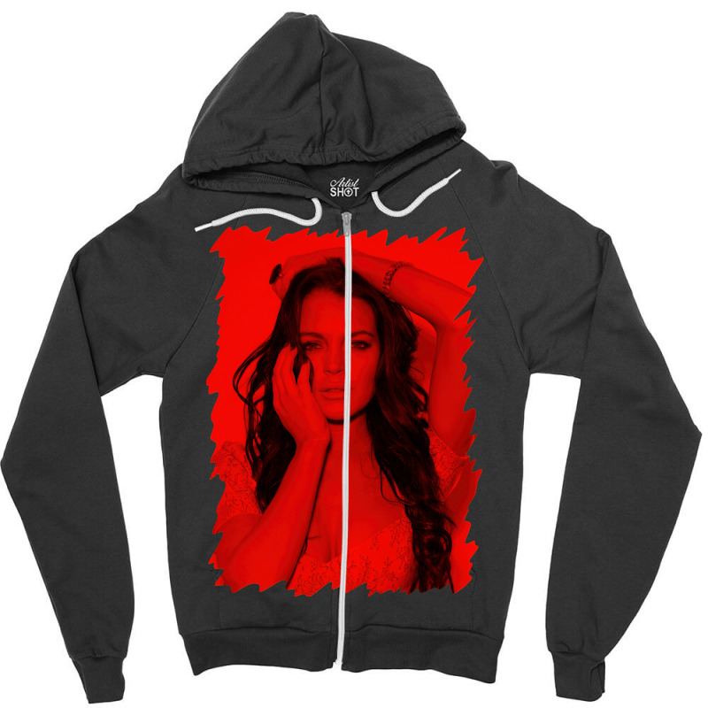 Lindsay Lohan  Celebrity (extra Zoom) Zipper Hoodie | Artistshot