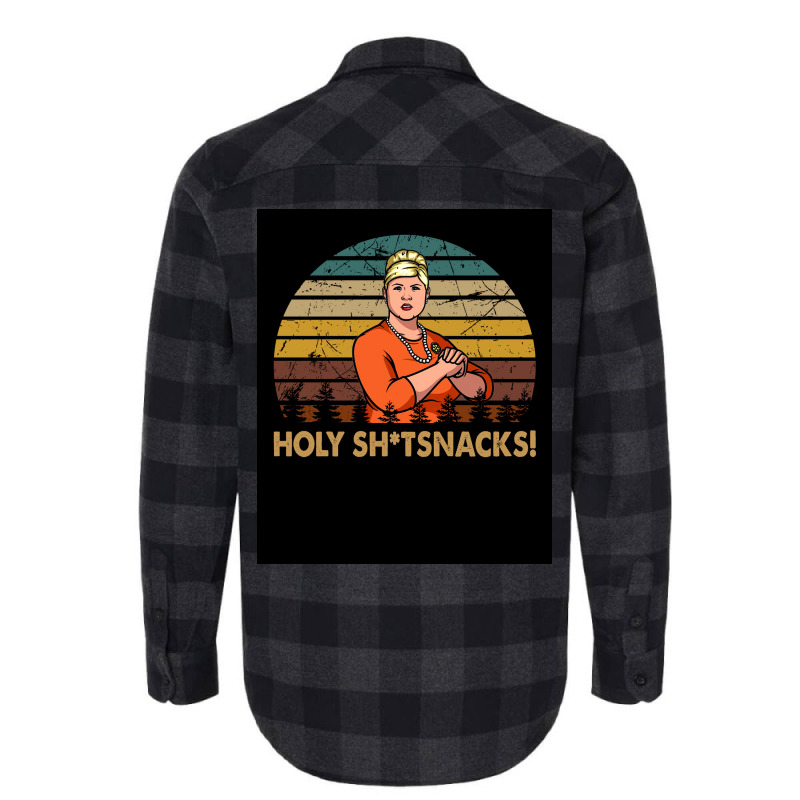 Vintage Archers Films Holy Shtsnacks Poster Flannel Shirt | Artistshot