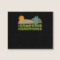 The Campfire Headphase Original Retro Fan Art Design Landscape Canvas Print | Artistshot