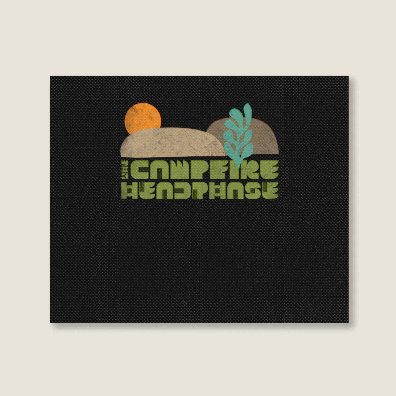 The Campfire Headphase Original Retro Fan Art Design Landscape Canvas Print | Artistshot