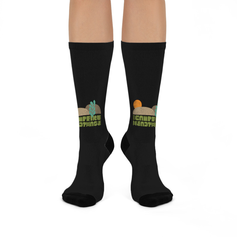 The Campfire Headphase Original Retro Fan Art Design Crew Socks | Artistshot