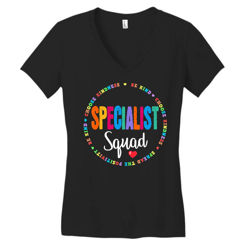 Hot Trend School Support Team Specialist Teacher Squad Reading Teacher Women's V-Neck T-Shirt by yumgaugeteuda | Artistshot