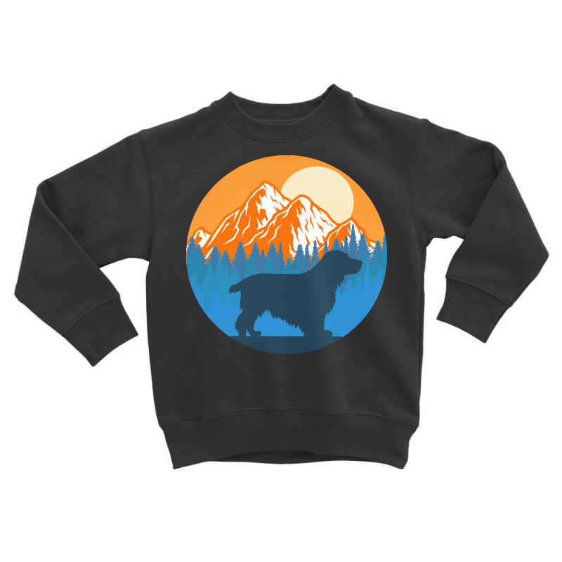 Cocker Spaniel T  Shirt Cocker Spaniel Dog Silhouette Sunset Mountain Toddler Sweatshirt by jaylinjakubowski852 | Artistshot