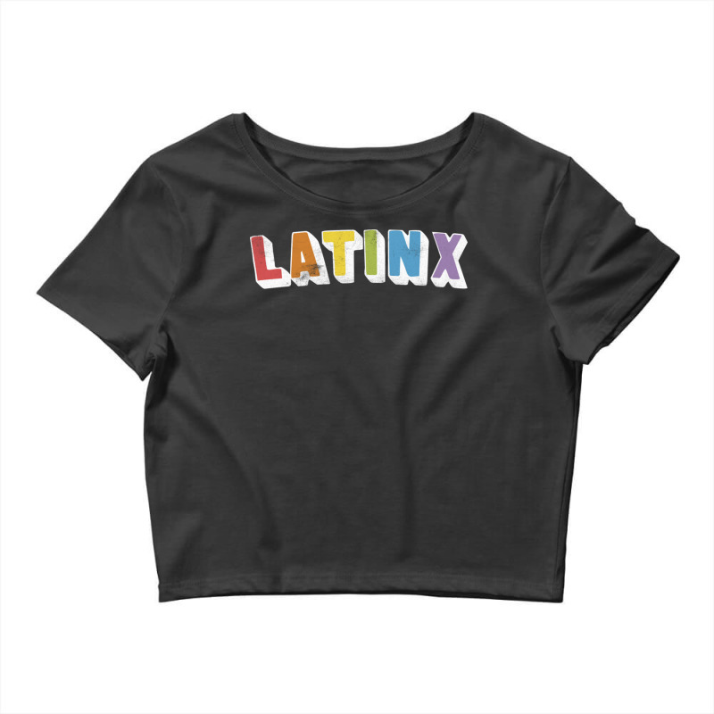 Latinx Original Retro Style Design Two Crop Top by CaridadAlstott | Artistshot