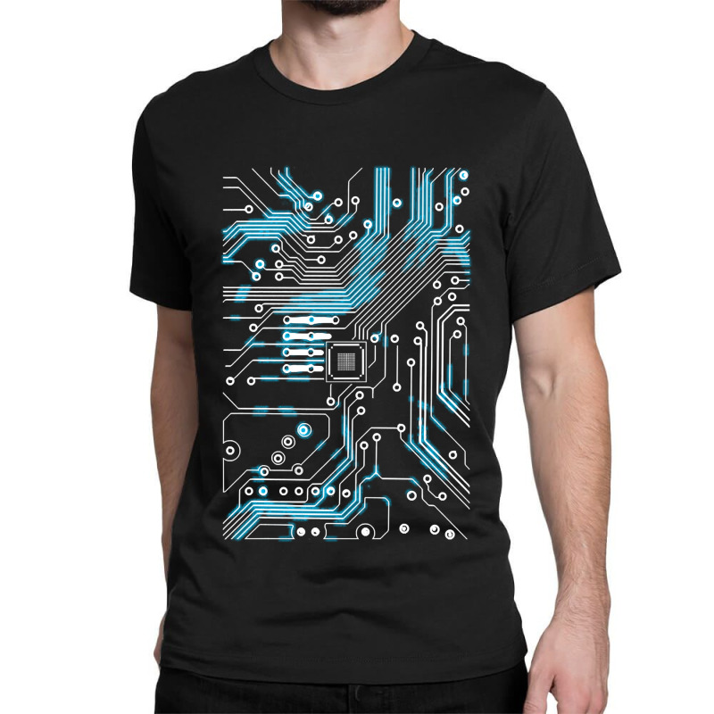 Chip Printed Circuit Cool Computer Techy Nerd Engineer Pullover Classic T-shirt by HANANELArtist | Artistshot