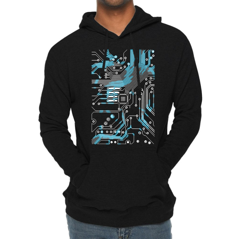 Chip Printed Circuit Cool Computer Techy Nerd Engineer Pullover Lightweight Hoodie by HANANELArtist | Artistshot