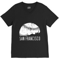 Limited Edition Sf City Skyline San Francisco City Baseball V-neck Tee | Artistshot