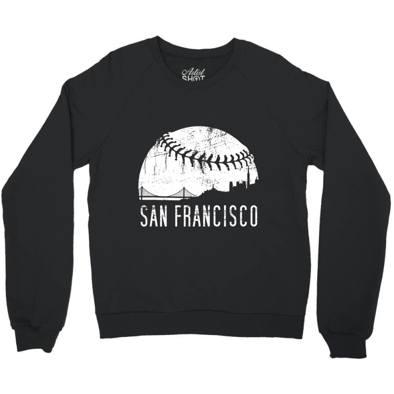 Limited Edition Sf City Skyline San Francisco City Baseball Crewneck Sweatshirt | Artistshot