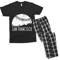 Limited Edition Sf City Skyline San Francisco City Baseball Men's T-shirt Pajama Set | Artistshot