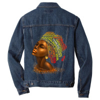 Womens Fearless Black Afro Women Natural Hair Melanin Poppin Men Denim Jacket | Artistshot