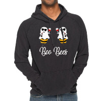 Womens Boo Bees Couples Halloween  Wine Drinking Women Party Vneck Vintage Hoodie | Artistshot