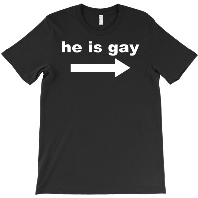 He Is Gay Funny T-shirt Designed By Erni Julianti