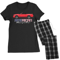 American Muscle Red With Black Stripes Five Women's Pajamas Set | Artistshot