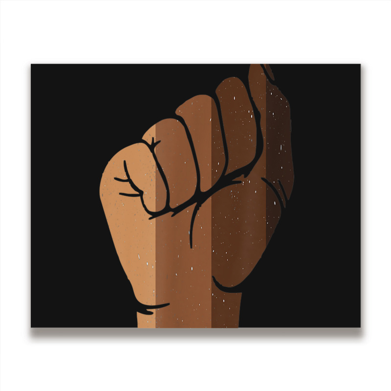 Drippin Melanin Fist Black Pride Black History Month Gift _002 Metal Print Horizontal | Artistshot