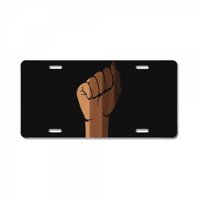 Drippin Melanin Fist Black Pride Black History Month Gift _002 License Plate | Artistshot