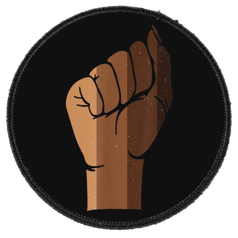 Drippin Melanin Fist Black Pride Black History Month Gift _002 Round Patch | Artistshot