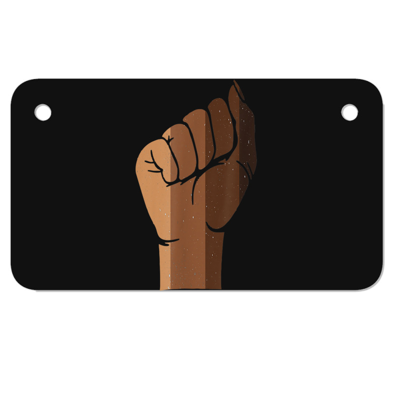 Drippin Melanin Fist Black Pride Black History Month Gift _002 Motorcycle License Plate | Artistshot