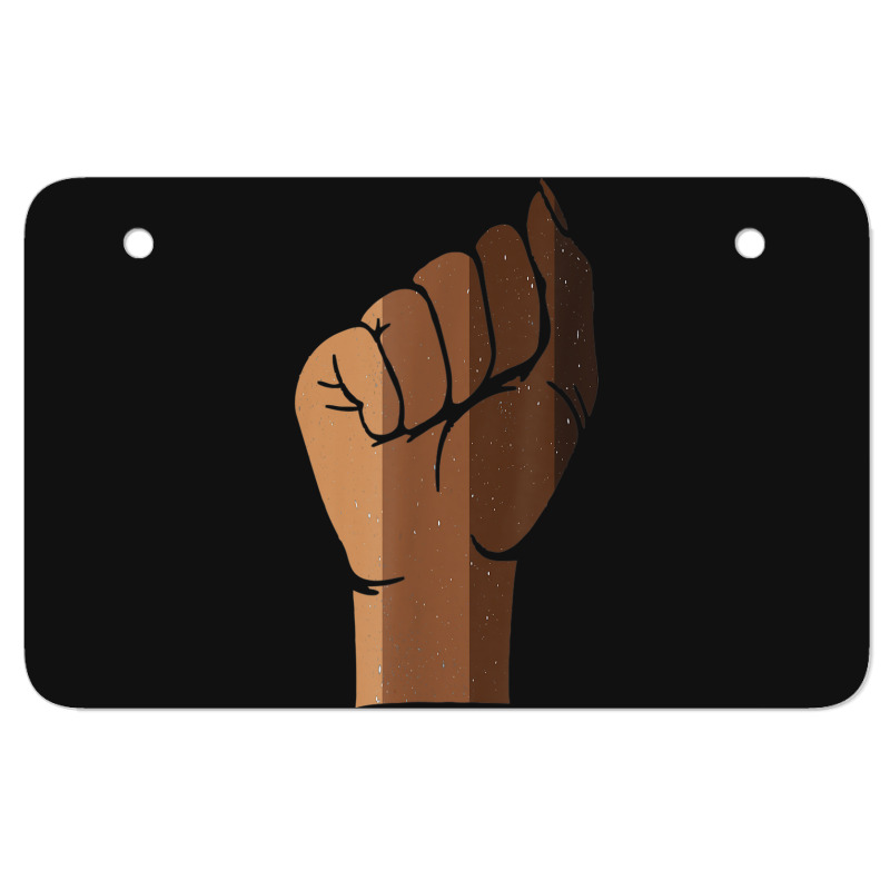 Drippin Melanin Fist Black Pride Black History Month Gift _002 Atv License Plate | Artistshot