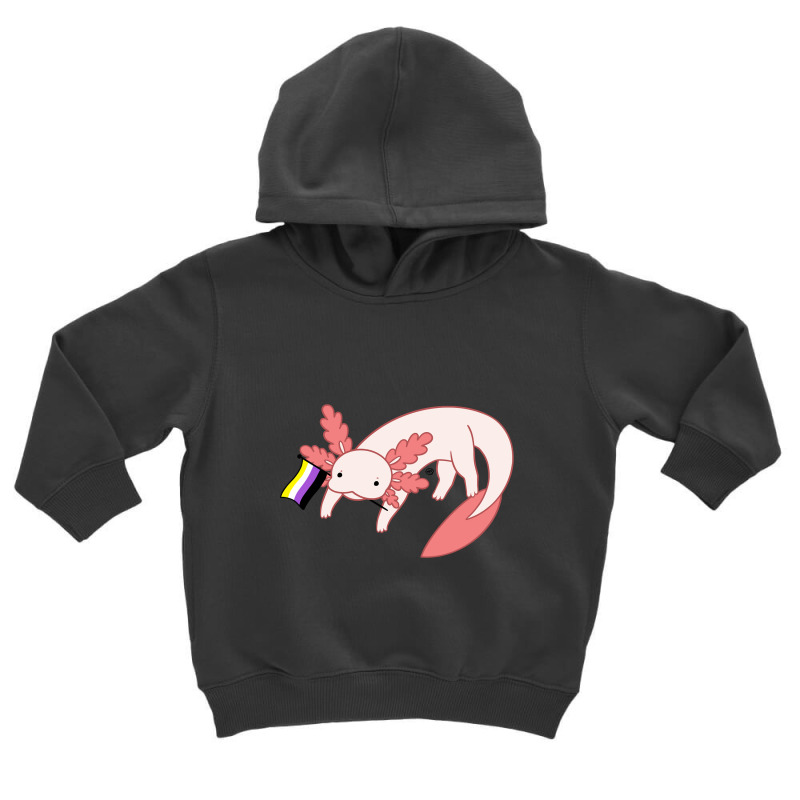 Pride Axolotl- Non-binary Toddler Hoodie by Min09 | Artistshot