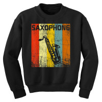 Saxophone Vintage Sax Lover 70s 80s Style Youth Sweatshirt | Artistshot