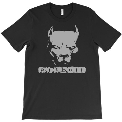 Pitbull American Pit Bull Spiked Dog Collar T-shirt Designed By Erni Julianti
