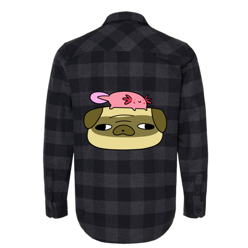 Pug Face And Axolotl Flannel Shirt | Artistshot