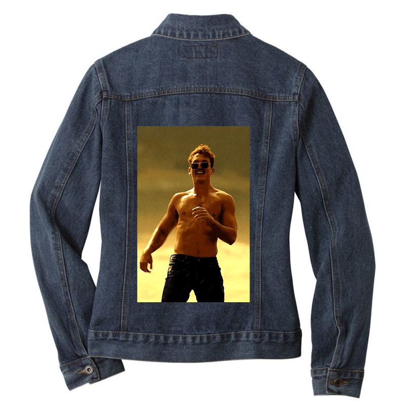 Miles Teller  Smile Ladies Denim Jacket by SSTOPDesign | Artistshot