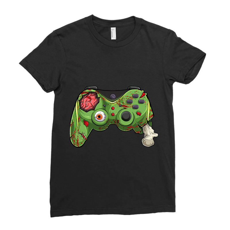 Halloween Gamer Zombie Controller Video Gamer Kids Mens Boys  Classic Ladies Fitted T-Shirt by ElizabethAtist | Artistshot