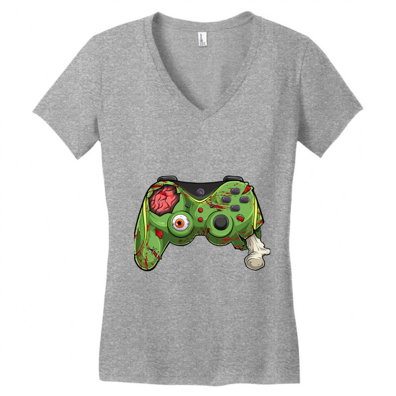 Halloween Gamer Zombie Controller Video Gamer Kids Mens Boys  Classic Women's V-Neck T-Shirt by ElizabethAtist | Artistshot