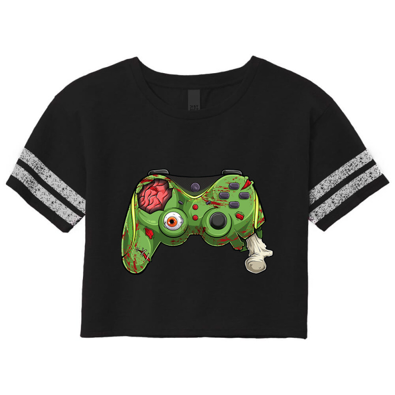 Halloween Gamer Zombie Controller Video Gamer Kids Mens Boys  Classic Scorecard Crop Tee by ElizabethAtist | Artistshot