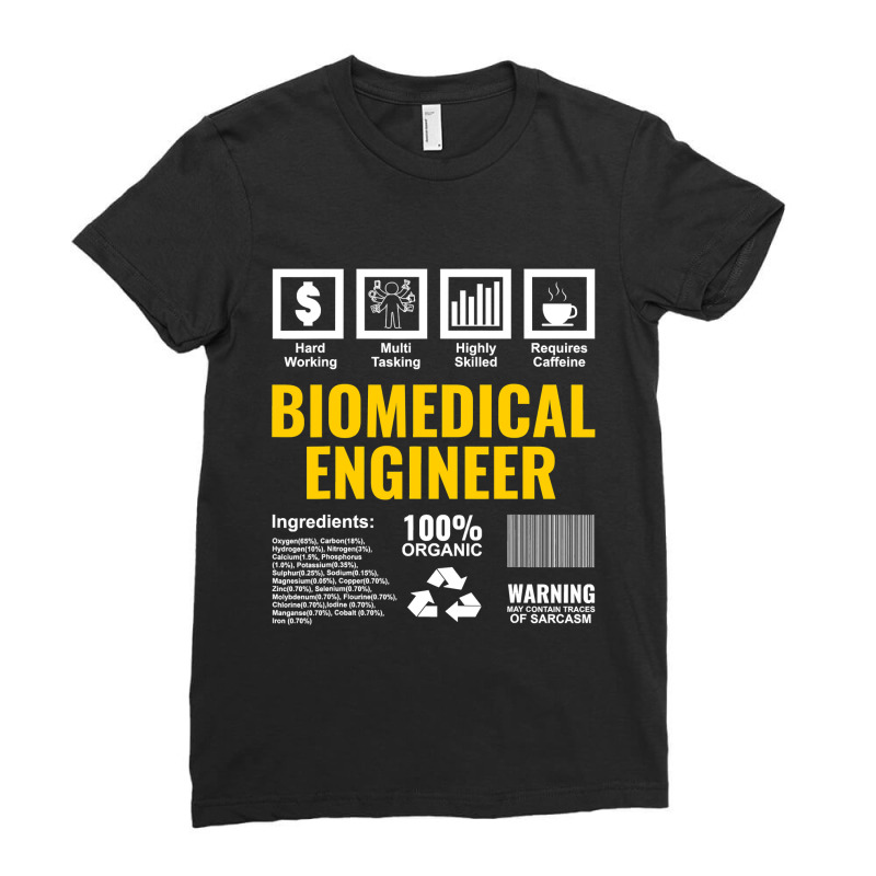 Biomedical Engineer Facts Label Biomedical Engineering Ladies Fitted T-Shirt by Rhonda | Artistshot