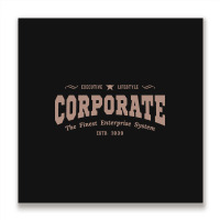 Trending Vintage Global Corporate Career Typography Metal Print Square | Artistshot