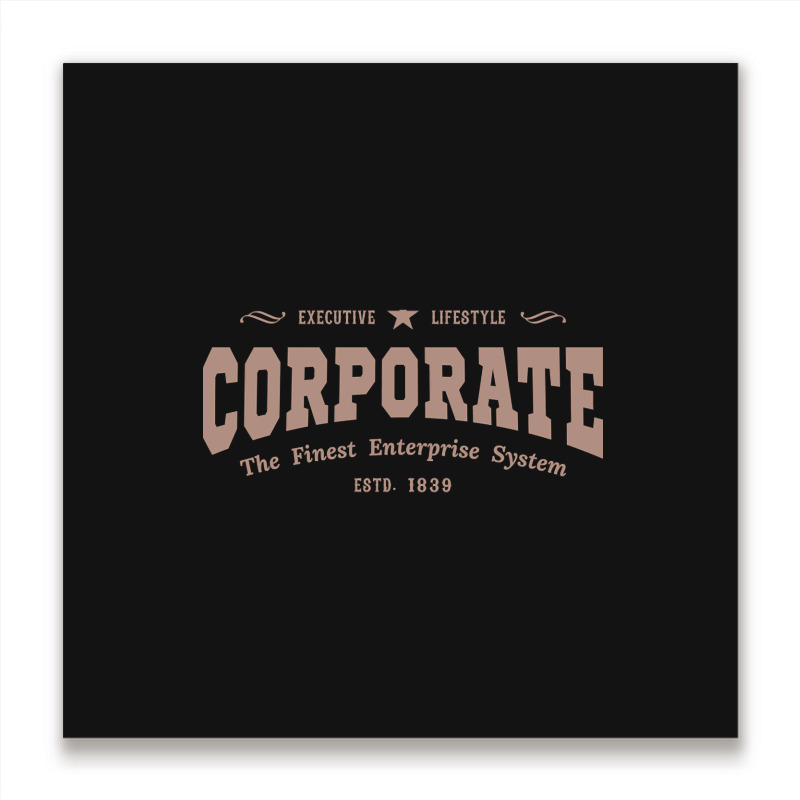 Trending Vintage Global Corporate Career Typography Metal Print Square | Artistshot