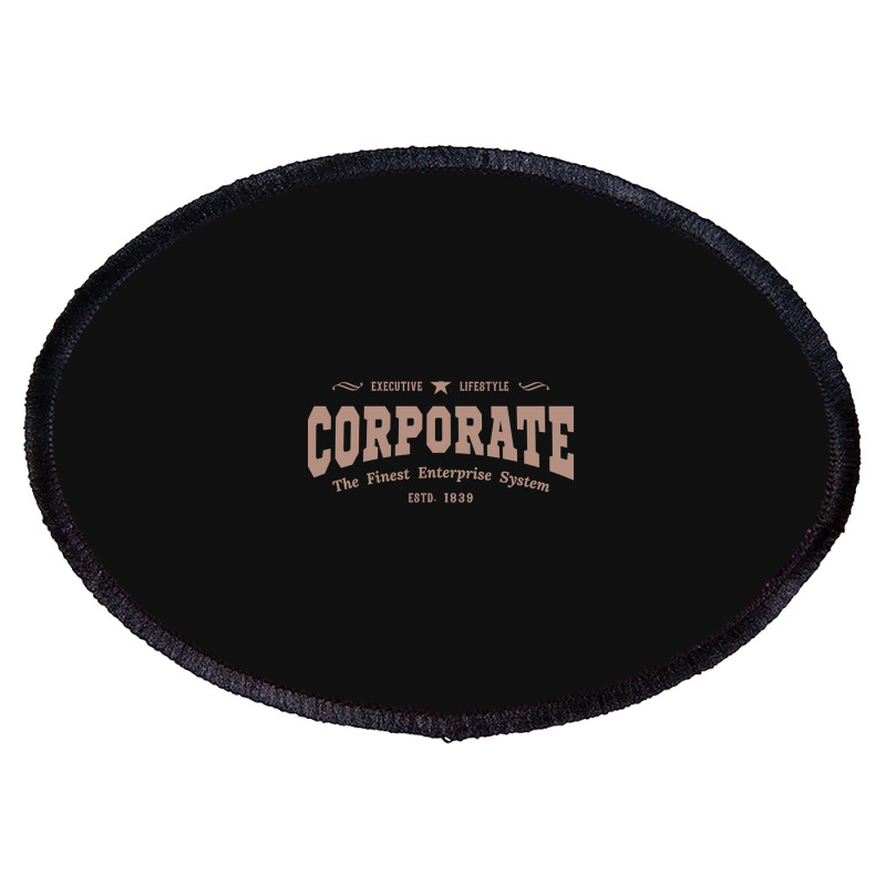 Trending Vintage Global Corporate Career Typography Oval Patch | Artistshot