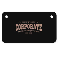 Trending Vintage Global Corporate Career Typography Motorcycle License Plate | Artistshot