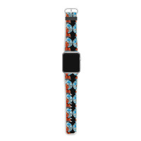 Womens Grey Blue Flowers Afro Hair Black Woman Diabetes Warrior Apple Watch Band | Artistshot