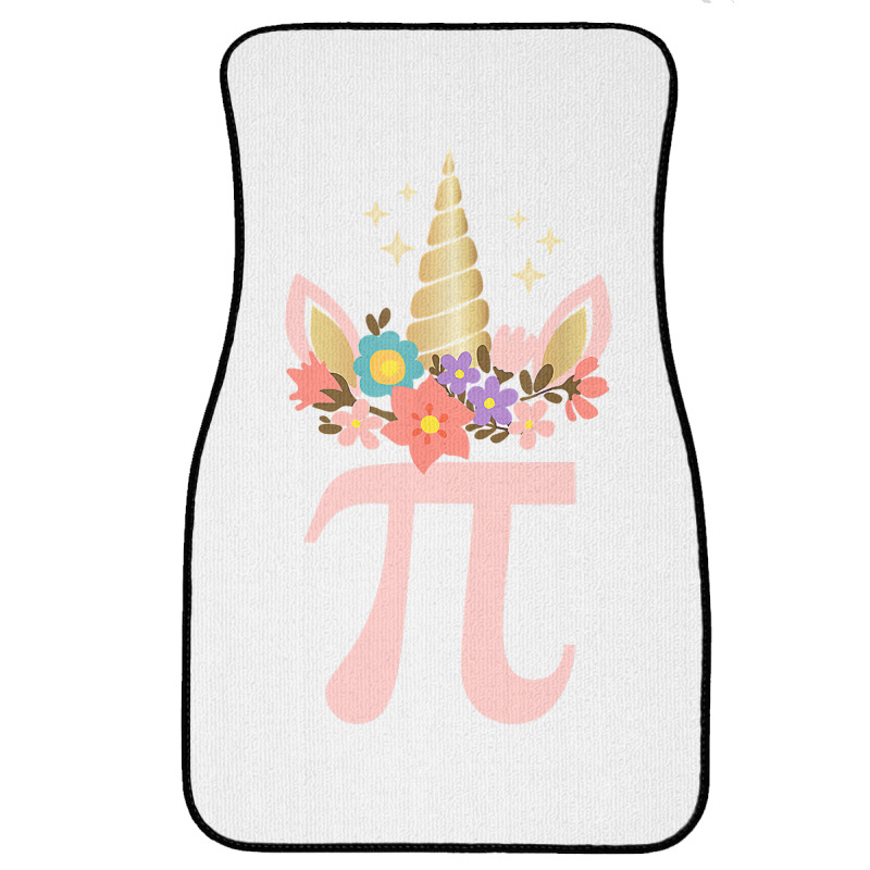 Cute Unicorn Face Pi Day  Girls Women Math Geek Front Car Mat | Artistshot