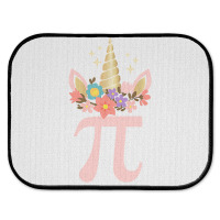 Cute Unicorn Face Pi Day  Girls Women Math Geek Rear Car Mat | Artistshot