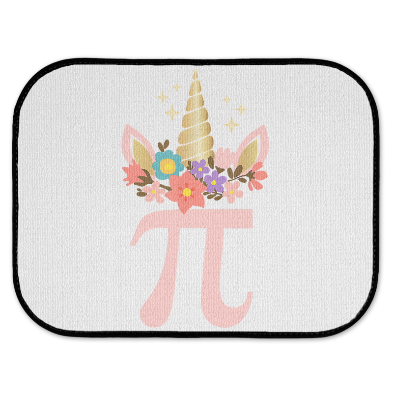 Cute Unicorn Face Pi Day  Girls Women Math Geek Rear Car Mat | Artistshot